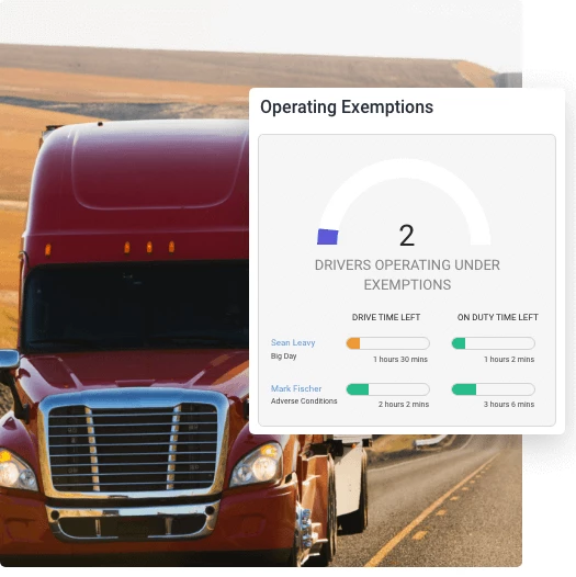Drivers operating Under Exemption